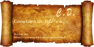 Constantin Dóra névjegykártya